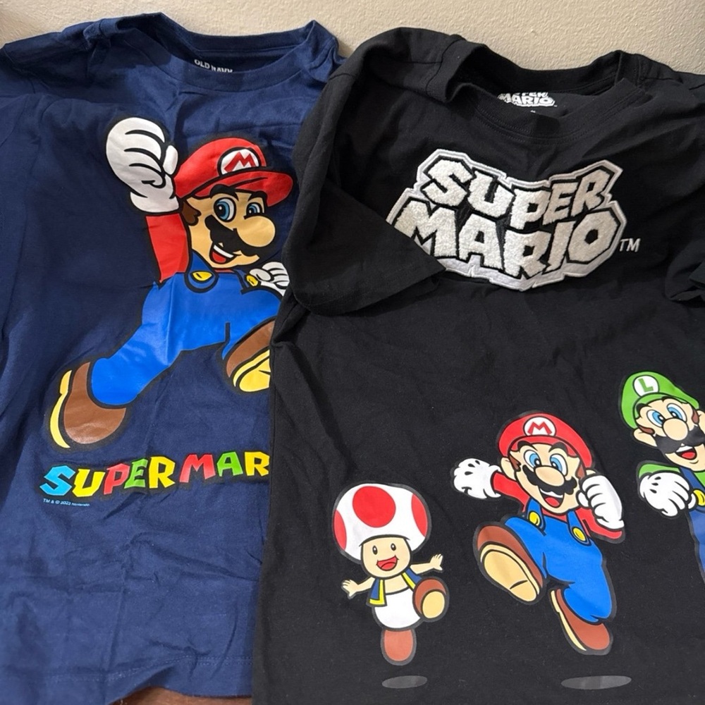 Nintendo Super Mario Kids T-Shirts - Blue and Black